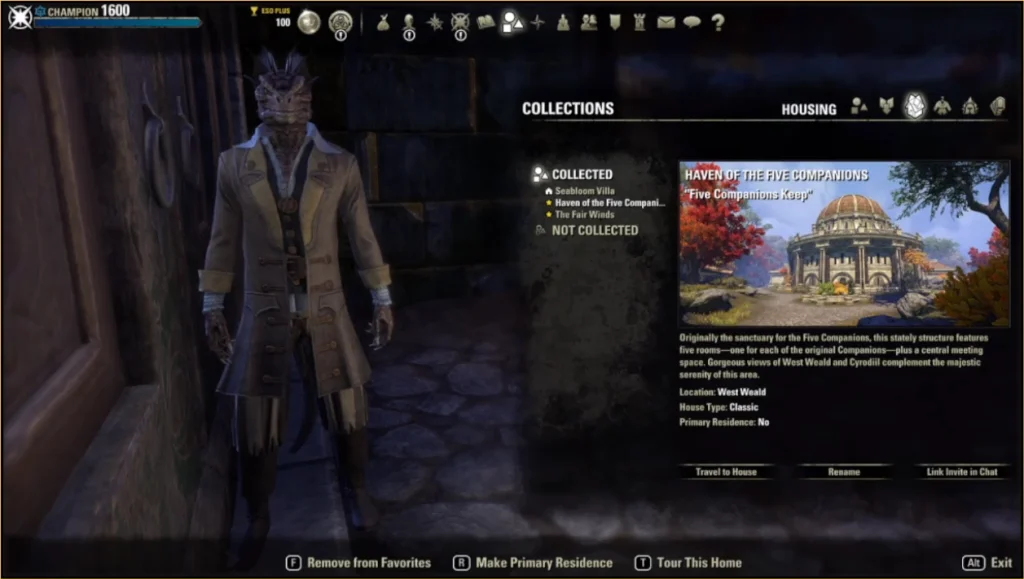 Elder Scrolls Online Update 43 Livestream Haven of the Five Companions Home