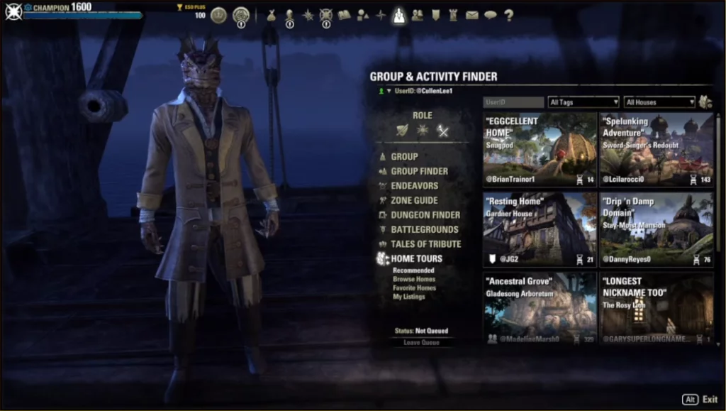 Elder Scrolls Online Update 43 Livestream Home Tours UI