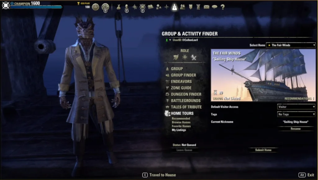 Elder Scrolls Online Update 43 Livestream Home Tours My Listings UI